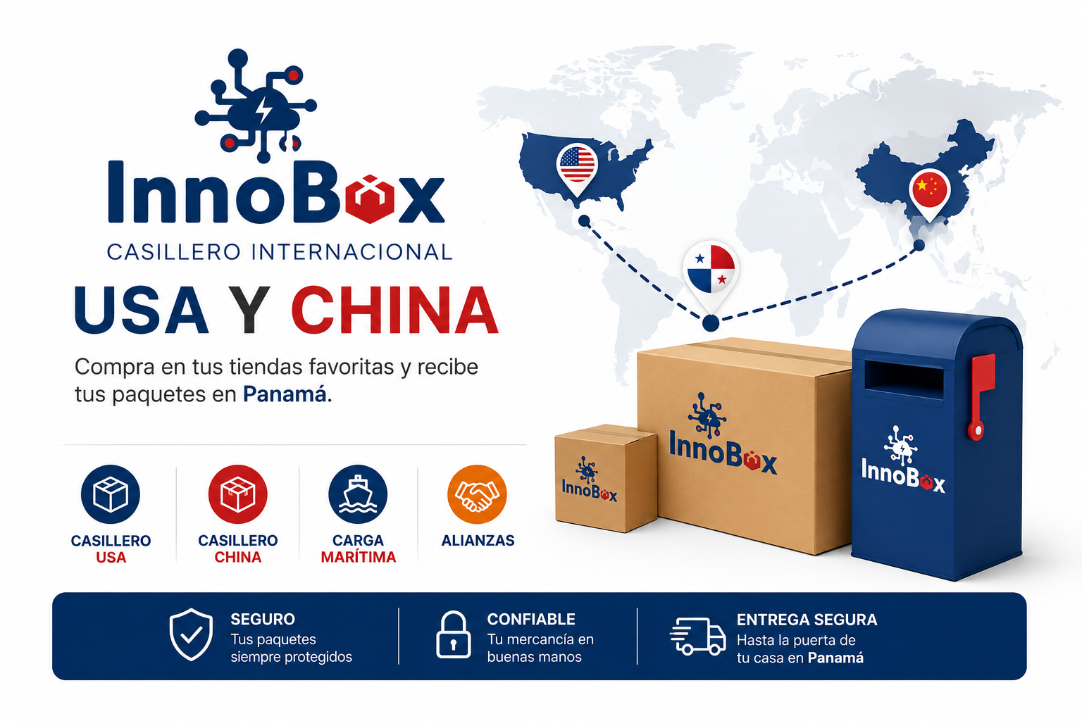 Casillero P.O. Box USA y China - Innobox Panamá